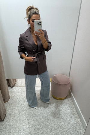 Chosen By Fifi & Annie The Belted Blazer | Greige || BEST SELLER RESTOCKED