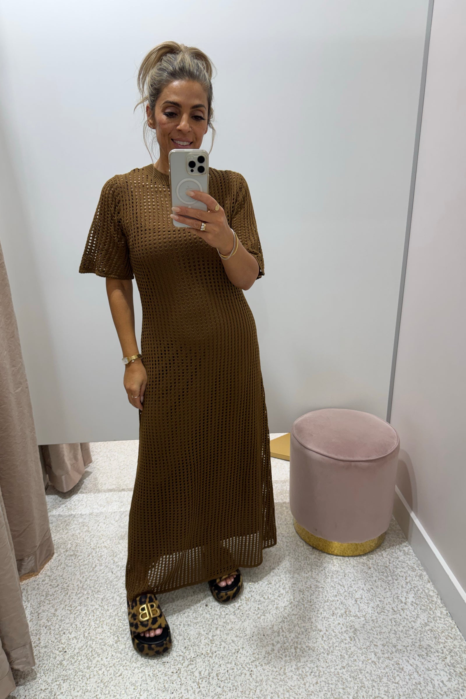 Chosen By Fifi & Annie The Crochet Maxi Dress | Chocolate