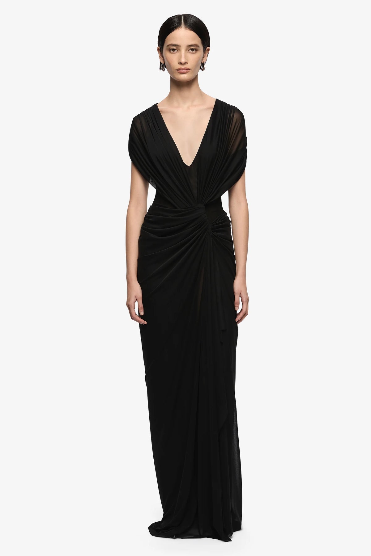 Bec + Bridge Leia Drape Maxi Dress |  Black