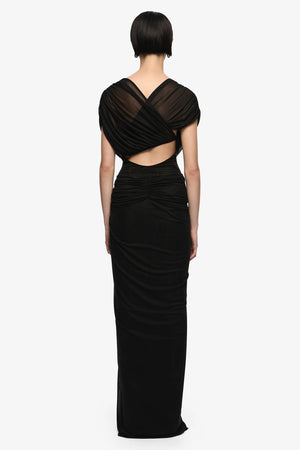 Bec + Bridge Leia Drape Maxi Dress |  Black