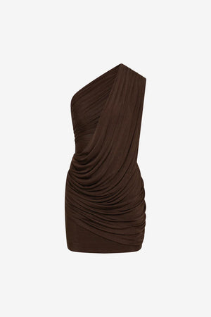 Misha The Erika Rib Mini Dress | Chocolate