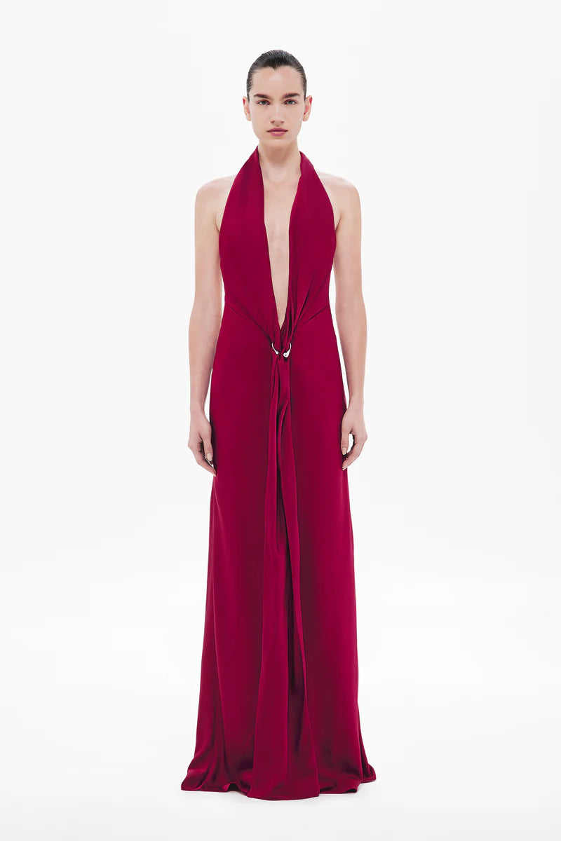 Misha The Donna Satin Dress | Jester Red