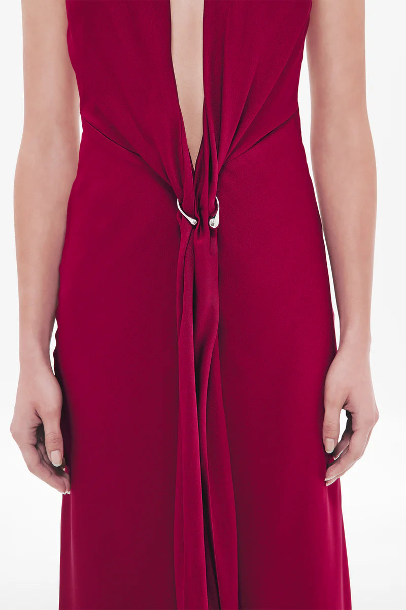 Misha The Donna Satin Dress | Jester Red