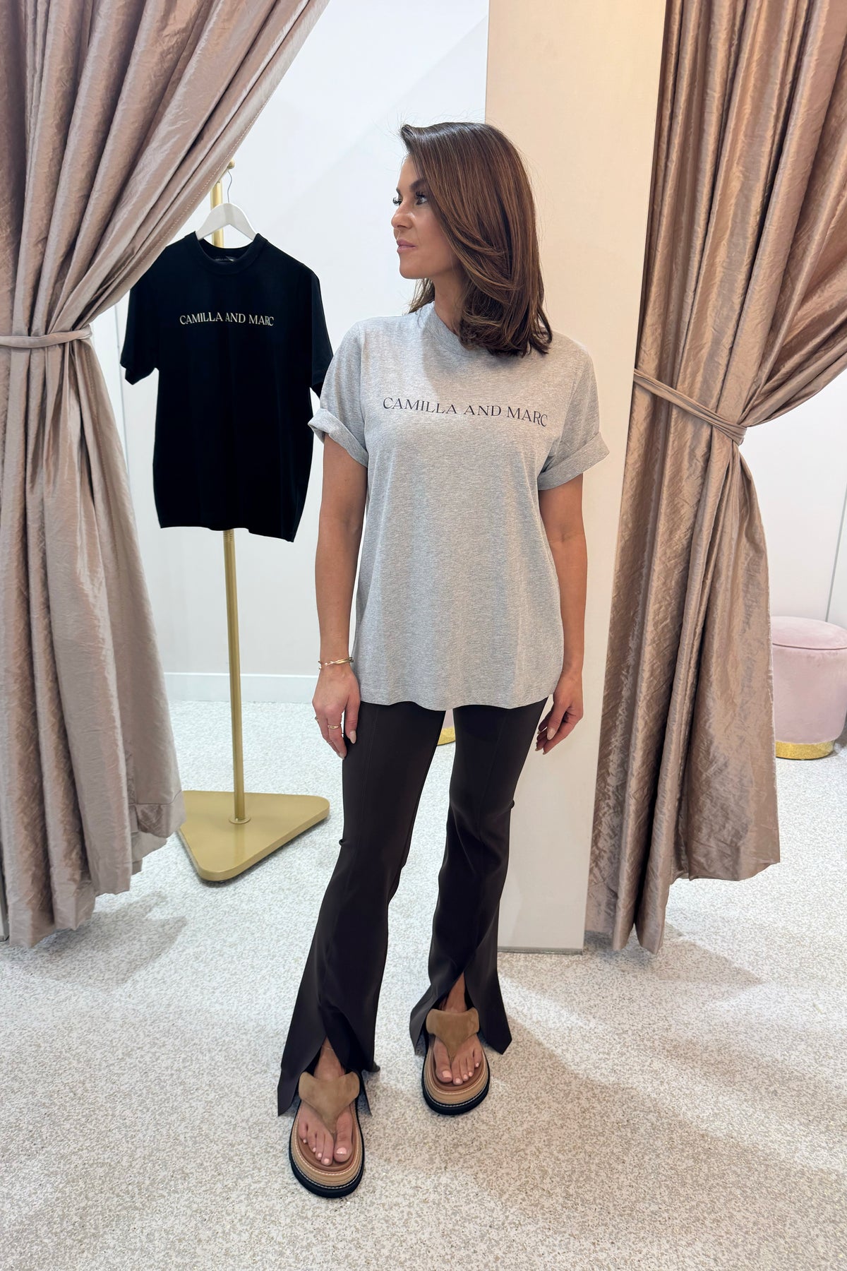 C&M Camilla & Marc Asher Tee |  Grey Marle / Black