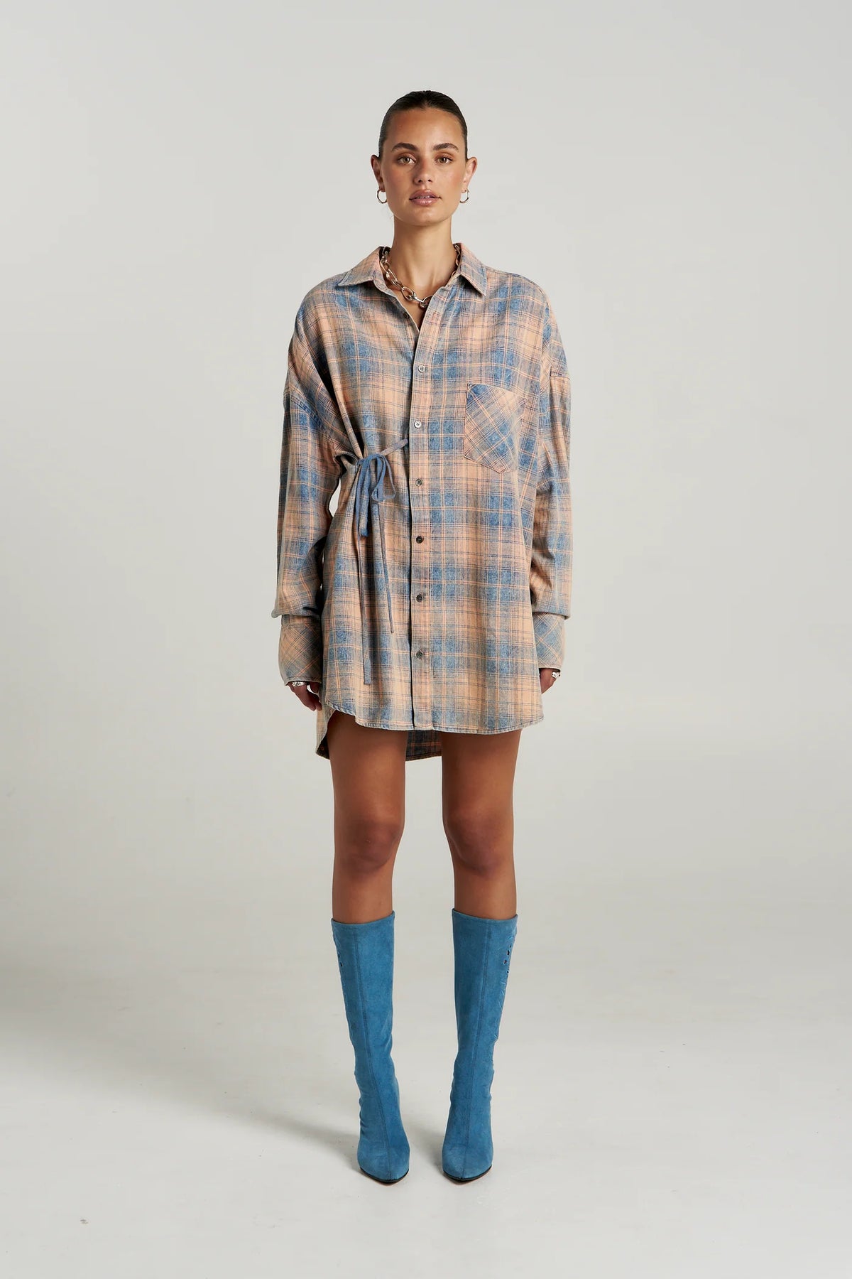 Summi Summi Pip Shirt Dress| Aperol Check