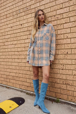 Summi Summi Pip Shirt Dress| Aperol Check