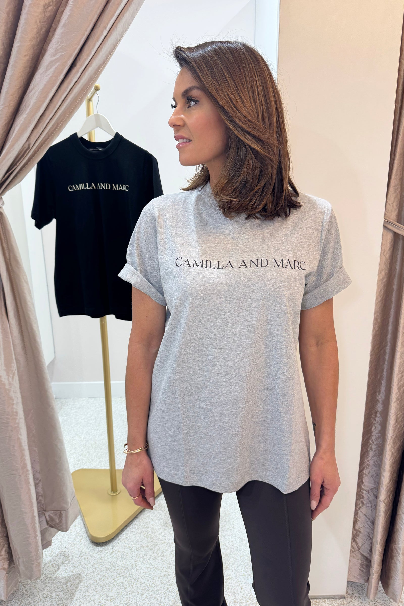 C&M Camilla & Marc Asher Tee |  Grey Marle / Black