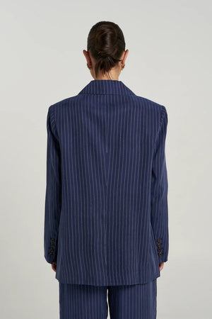 Summi Summi OS Blazer | Navy Pinstripe