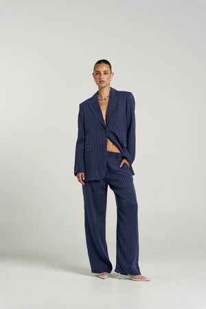 Summi Summi OS Blazer | Navy Pinstripe