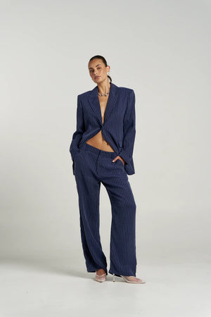 Summi Summi OS Blazer | Navy Pinstripe