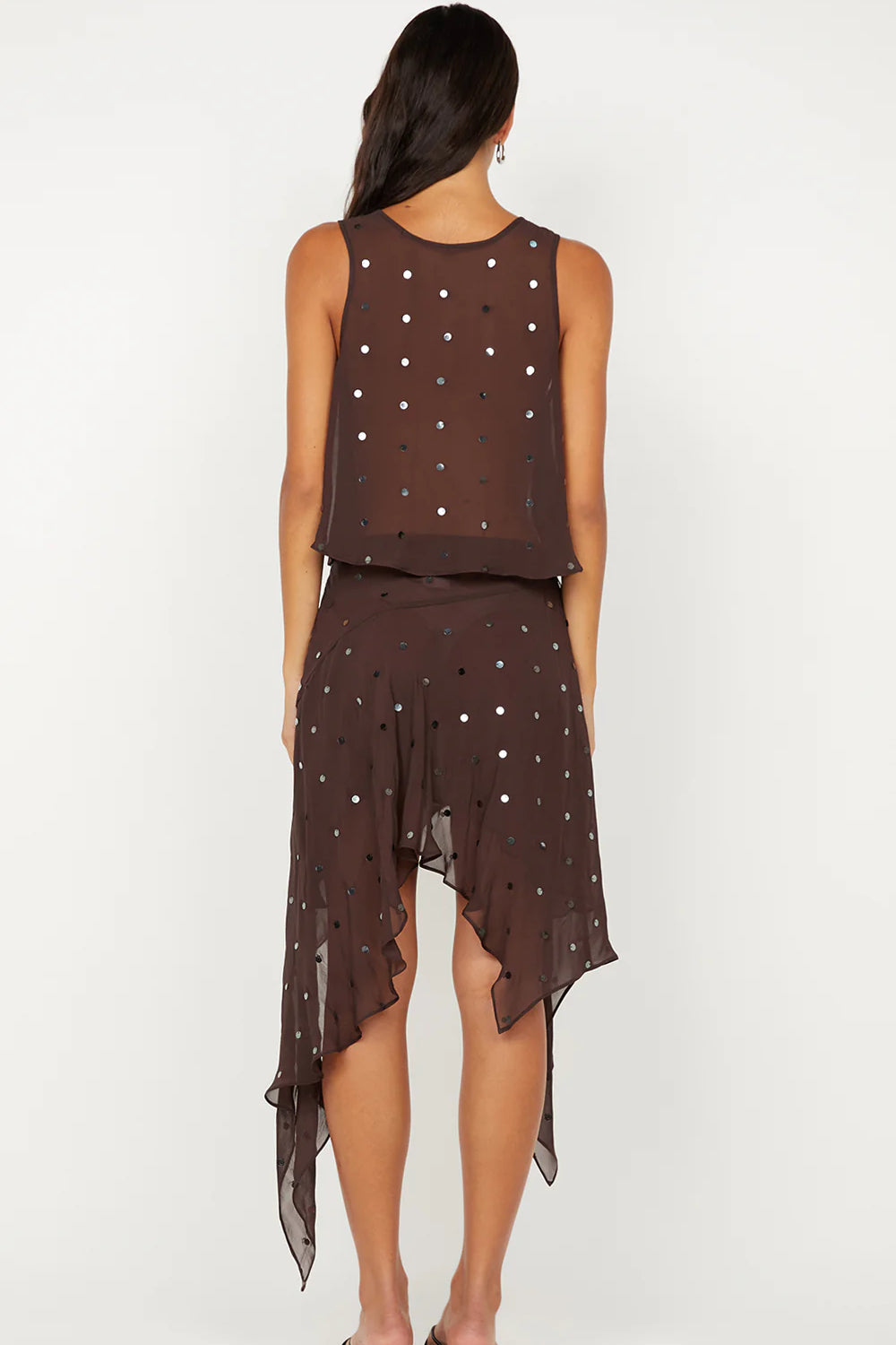 Bec + Bridge Arielle Shell Top | Dark Chocolate