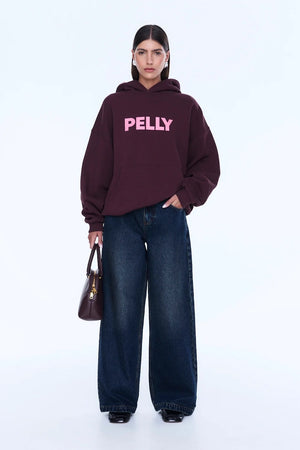 Ena Pelly Cassie Oversized Hoodie | Deep Cherry Red