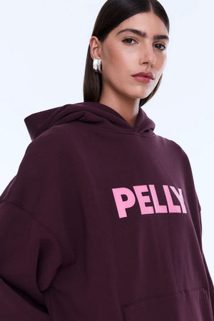 Ena Pelly Cassie Oversized Hoodie | Deep Cherry Red