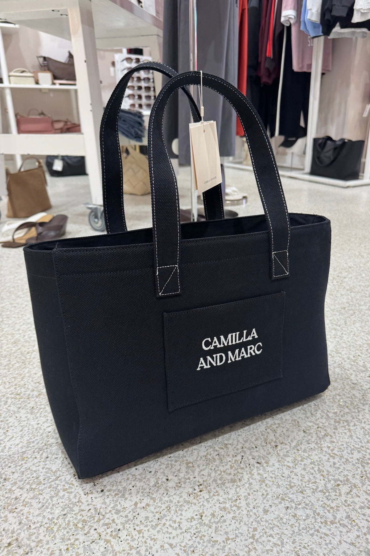 C&M Camilla & Marc Charlotte Shopping Tote | Black/White