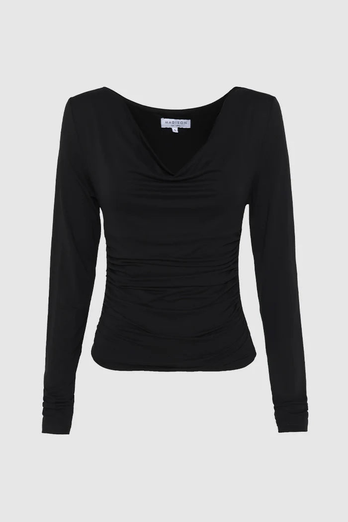 Madison The Label Opal Top | Black  || PRE-ORDER ETA 6/06/2026