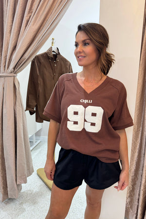 Araminta James Chilli Waffle Tee | Mocha