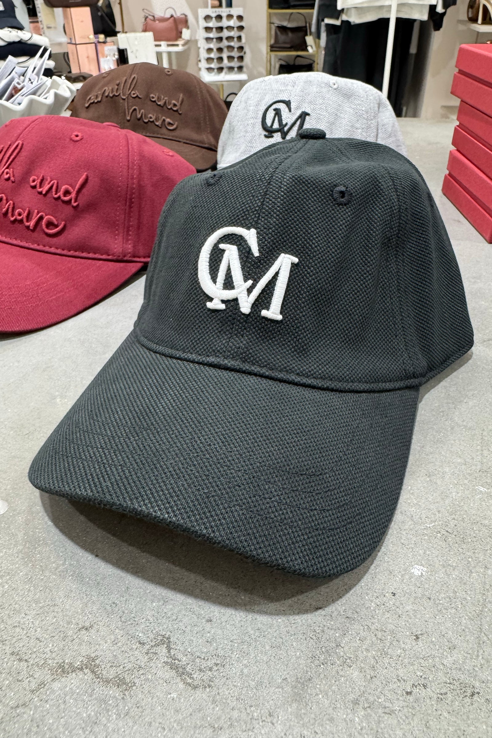 C&M Camilla & Marc Isolde Embroidered Logo Cap | Black/White