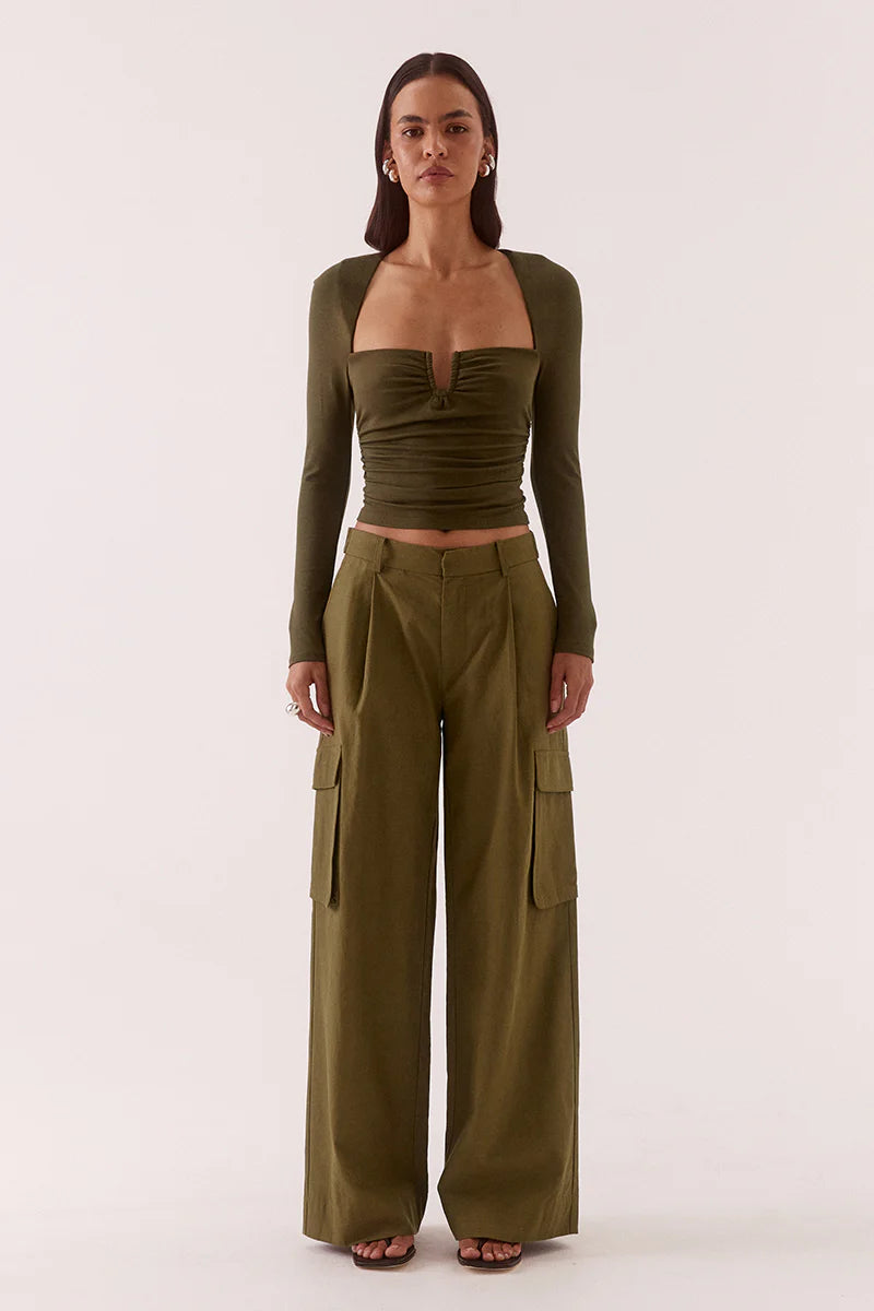 Sovere Studio Lola Top | Khaki