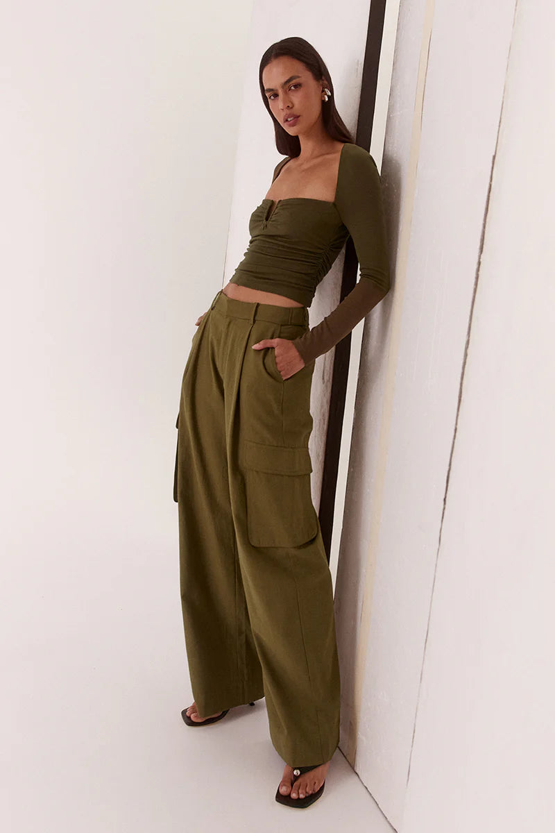 Sovere Studio Lola Top | Khaki