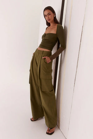 Sovere Studio Lola Top | Khaki