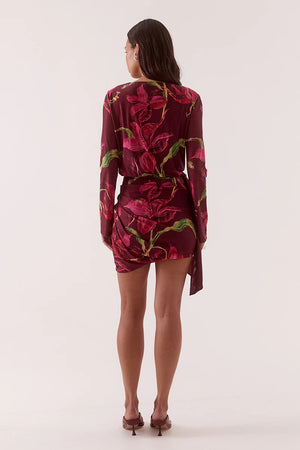 Sovere Studio Azalia Long Sleeve Mini Dress | Vino