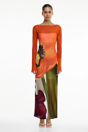 Significant Other August Long Seeve Maxi Dress | Poppy Botanic