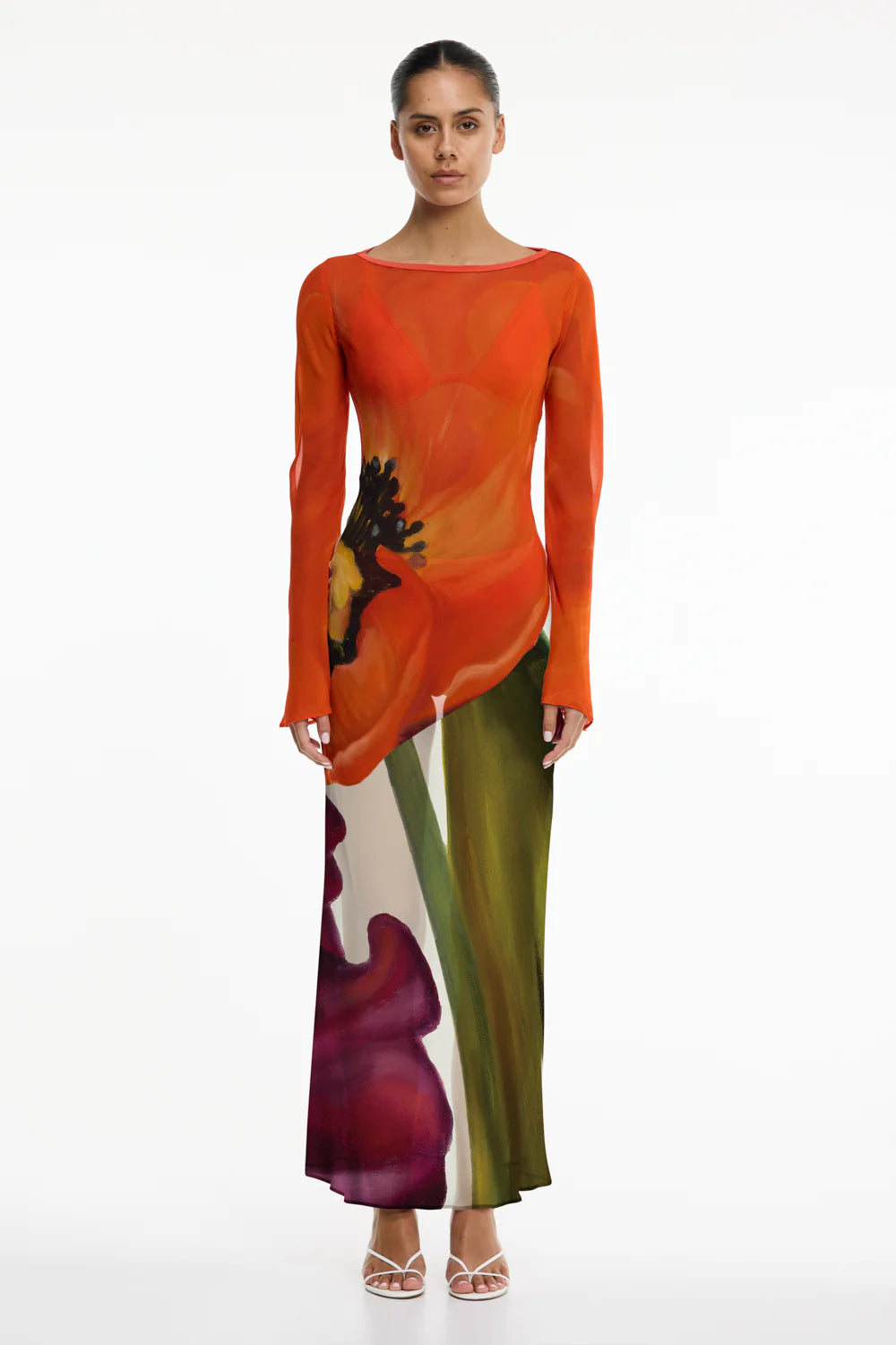 Significant Other August Long Seeve Maxi Dress | Poppy Botanic