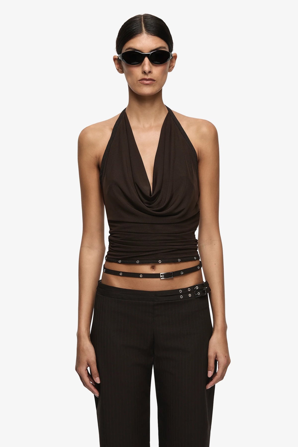 Bec + Bridge Sazriel Cowl Top | Dark Chocolate