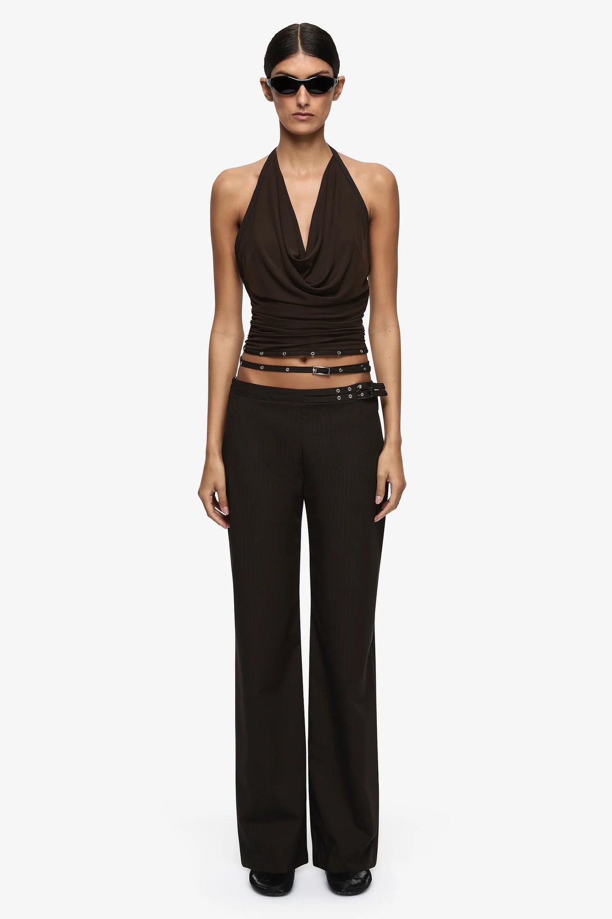 Bec + Bridge Sazriel Cowl Top | Dark Chocolate