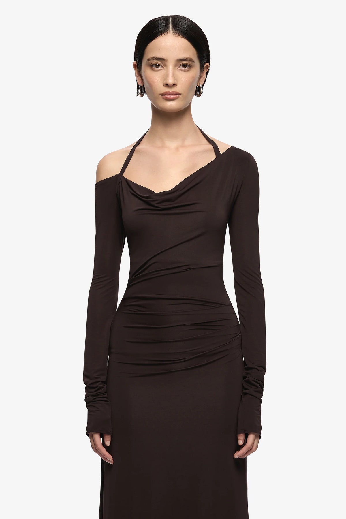Bec + Bridge Court Long Sleeve Maxi Dress | Dark Chocolate