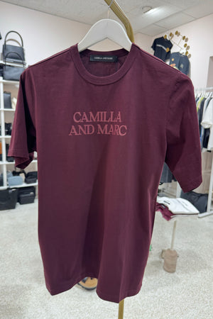 C&M Camilla & Marc Odile Graphic Tee | Burgandy