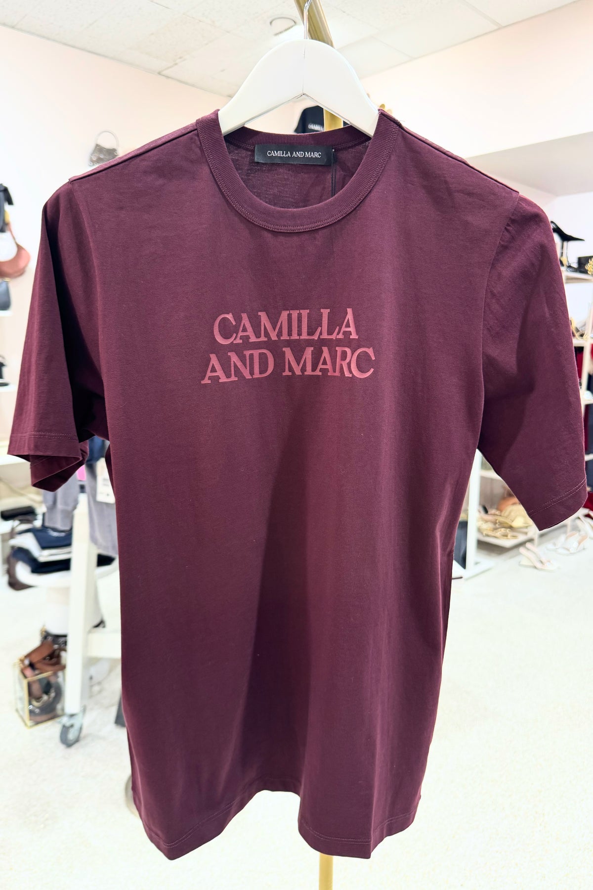 C&M Camilla & Marc Odile Graphic Tee | Burgandy