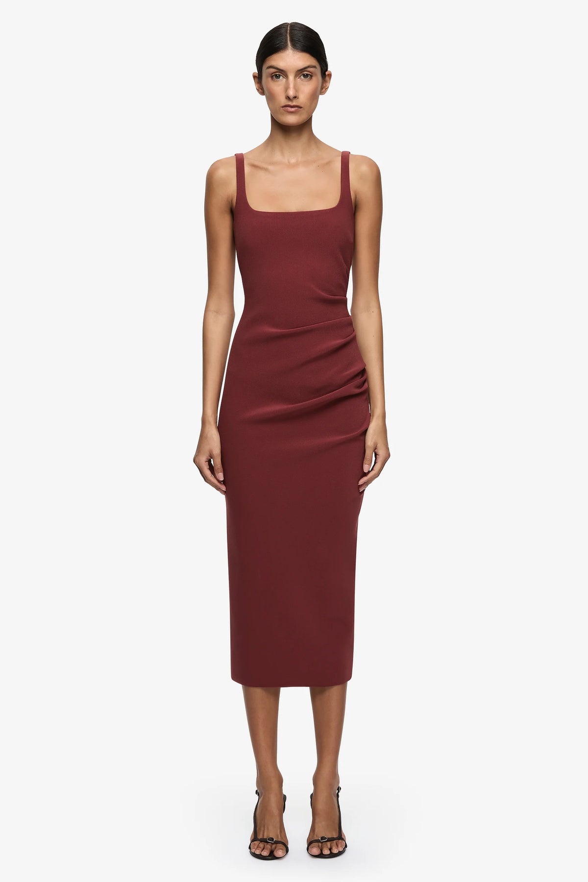 Bec + Bridge Karina Tuck Midi Dress | Sangria