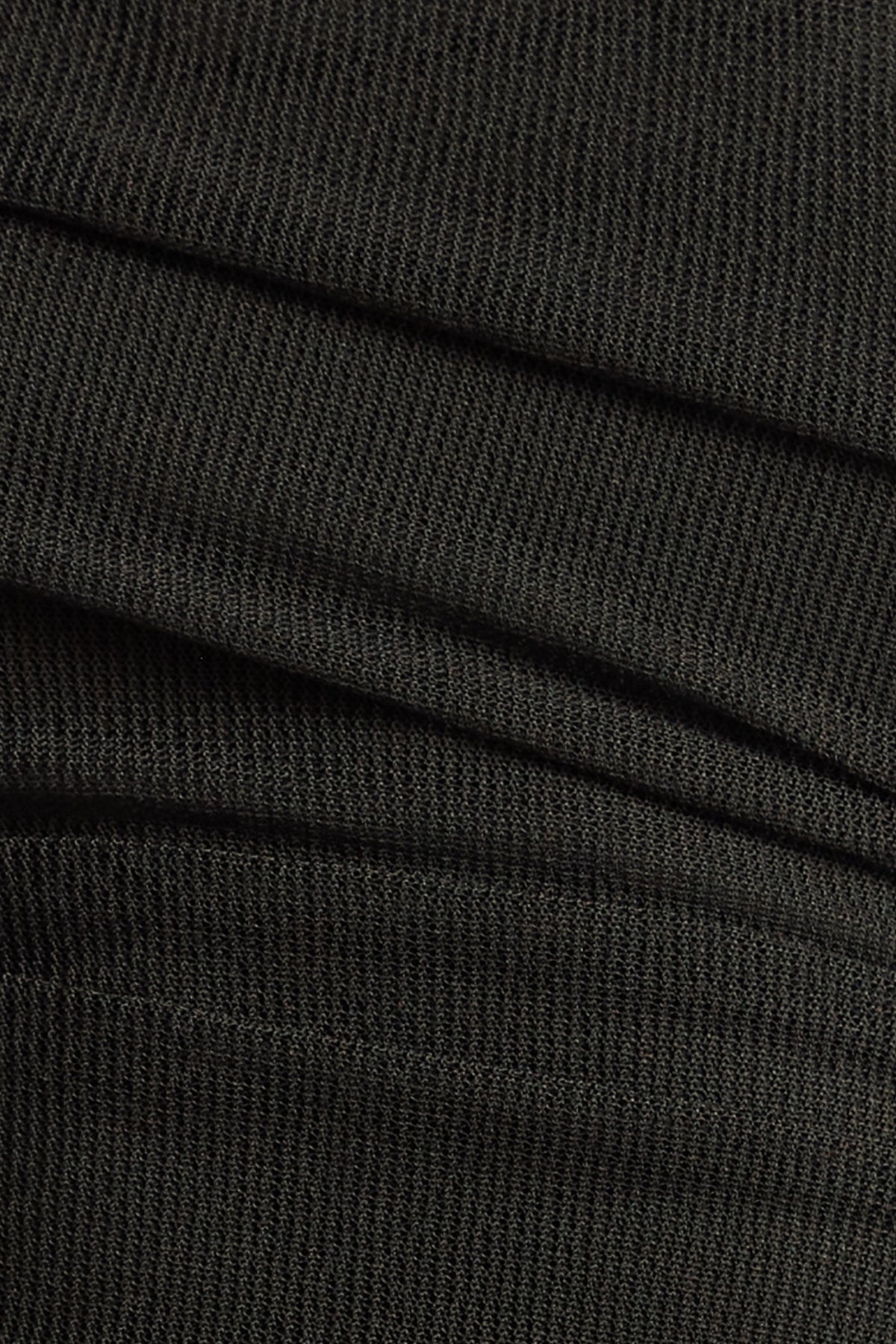 Chosen By Fifi & Annie The Asymmetric Hem Ruched Detail Sheer Mesh Top | Black