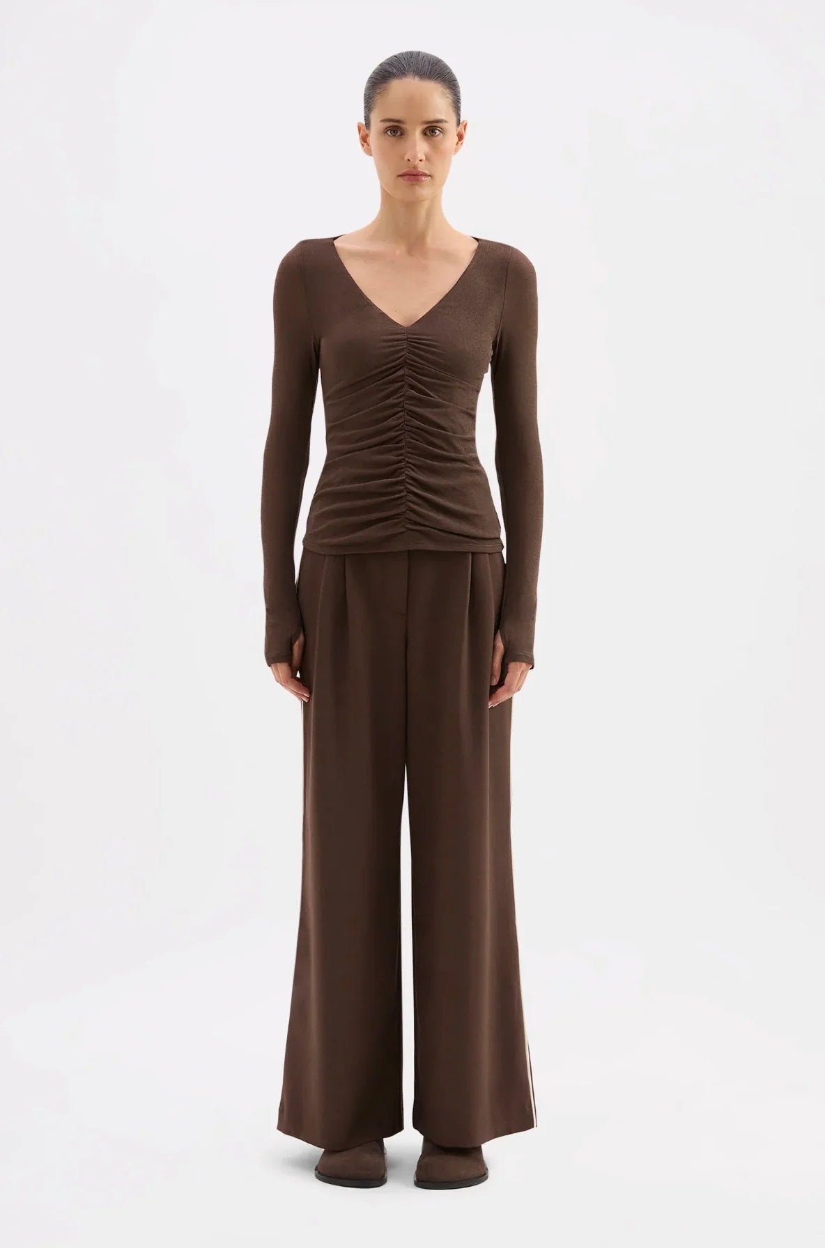 Nude Lucy Gigi Mesh Top | Walnut