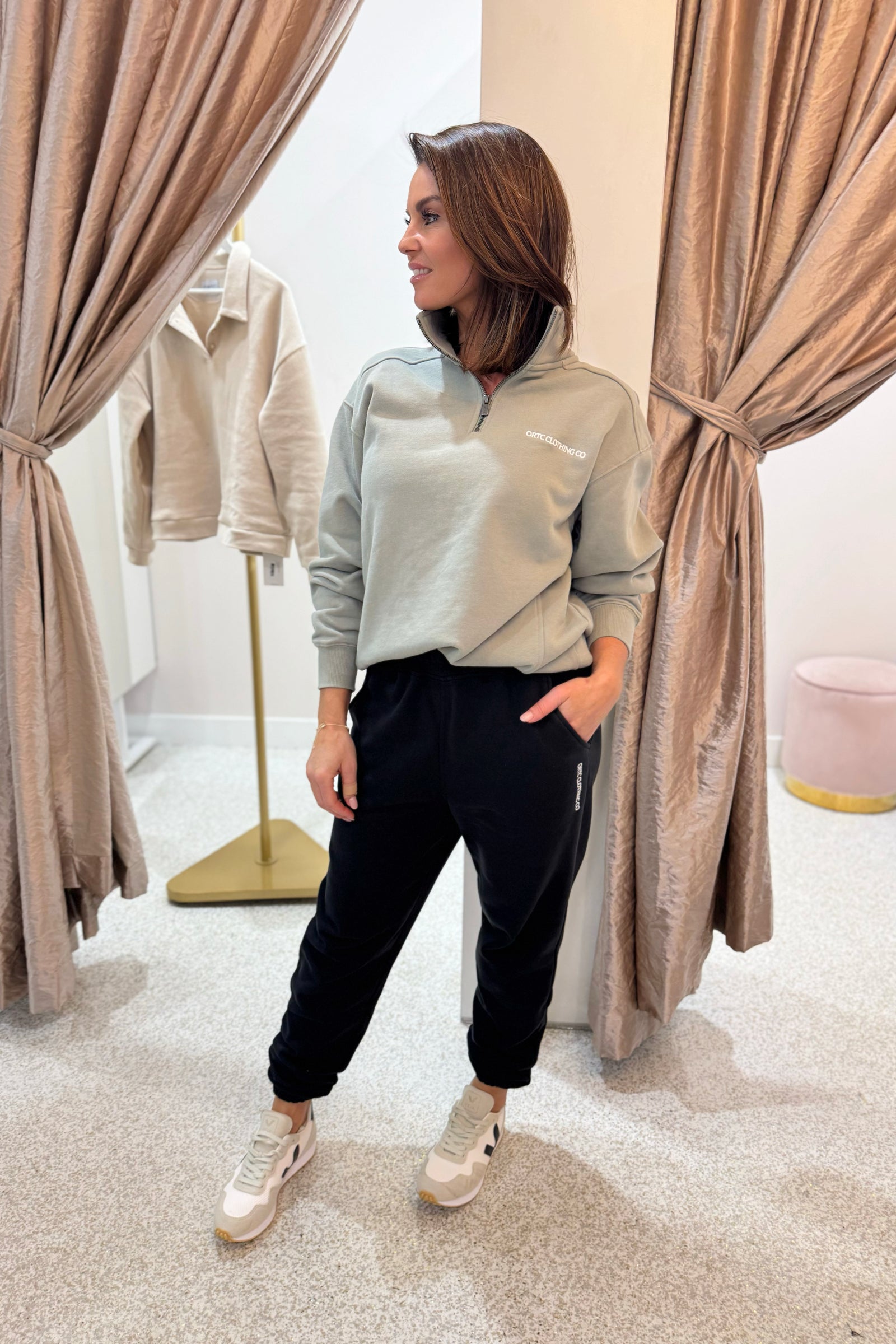 ORTC Lena Quarter Zip | Dusty Olive