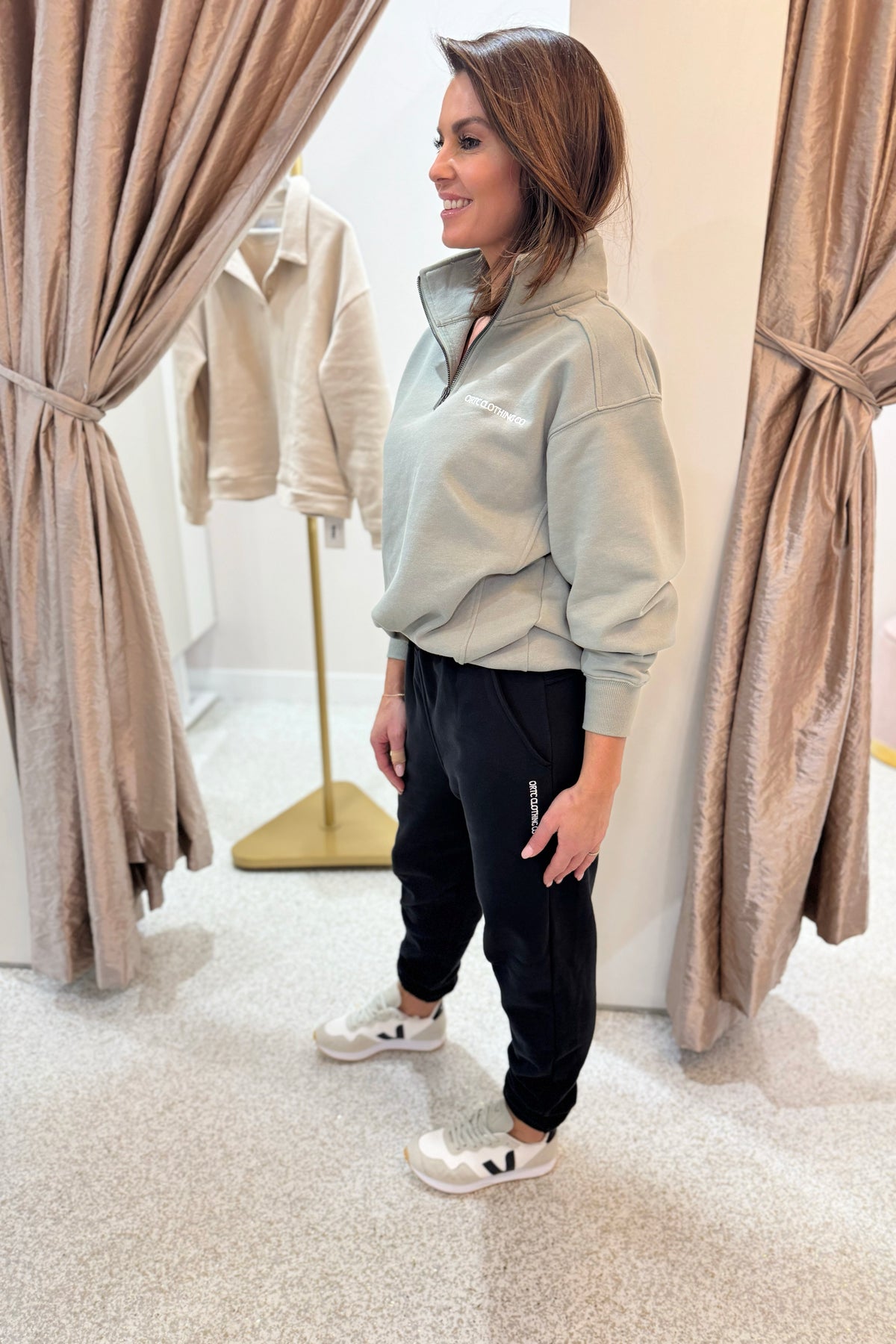 ORTC Lena Quarter Zip | Dusty Olive