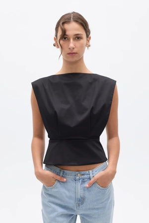 Bayse Brand Shelly Top | Black || PRE_ORDER ETA 20/06/2026