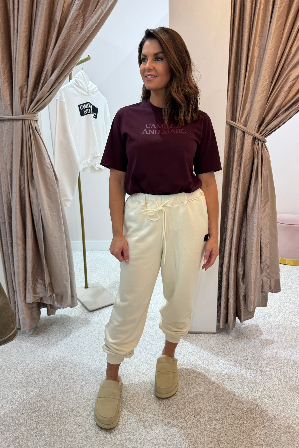 C&M Camilla & Marc Odile Graphic Tee | Burgandy