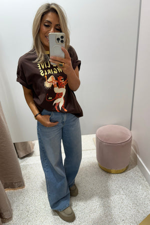Chosen By Fifi & Annie The Cowgirl Lives Tee | Chocolate