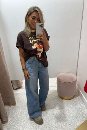 Chosen By Fifi & Annie The Cowgirl Lives Tee | Chocolate