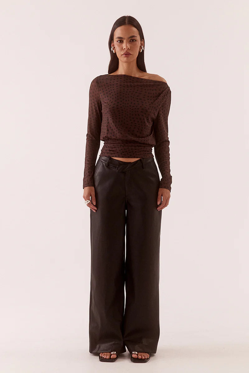 Sovere Studio Zuri Long Sleeve Top | Rum Raisin