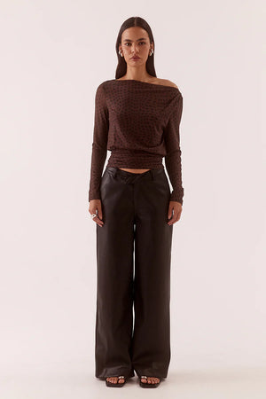 Sovere Studio Zuri Long Sleeve Top | Rum Raisin