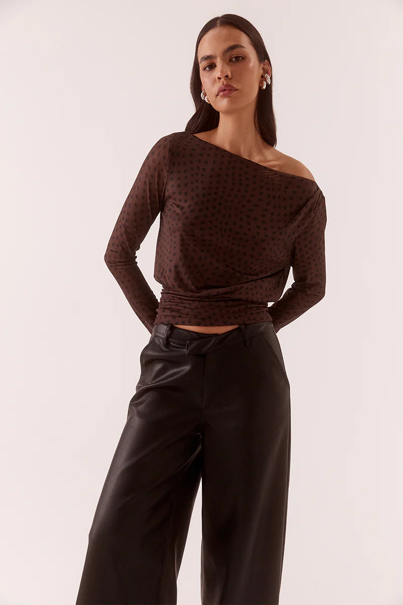 Sovere Studio Zuri Long Sleeve Top | Rum Raisin