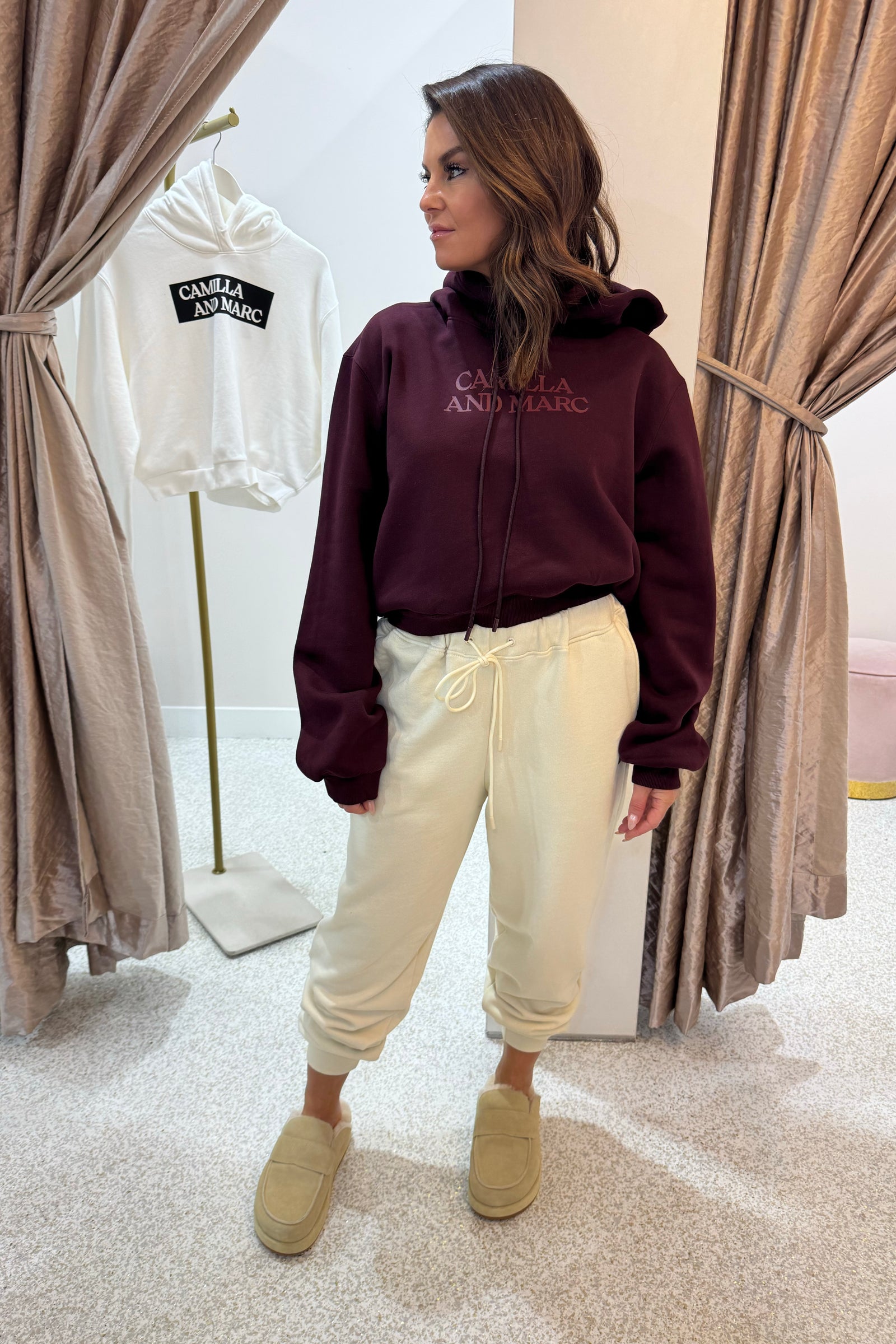 C&M Camilla & Marc Odile Gaphic Hoodie | Burgandy