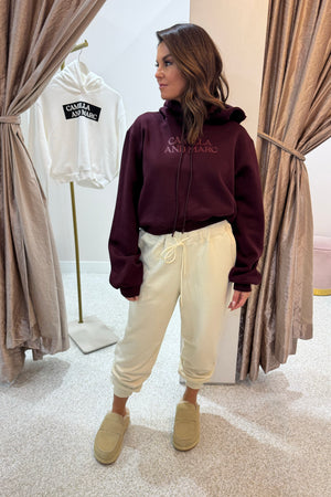 C&M Camilla & Marc Odile Gaphic Hoodie | Burgandy
