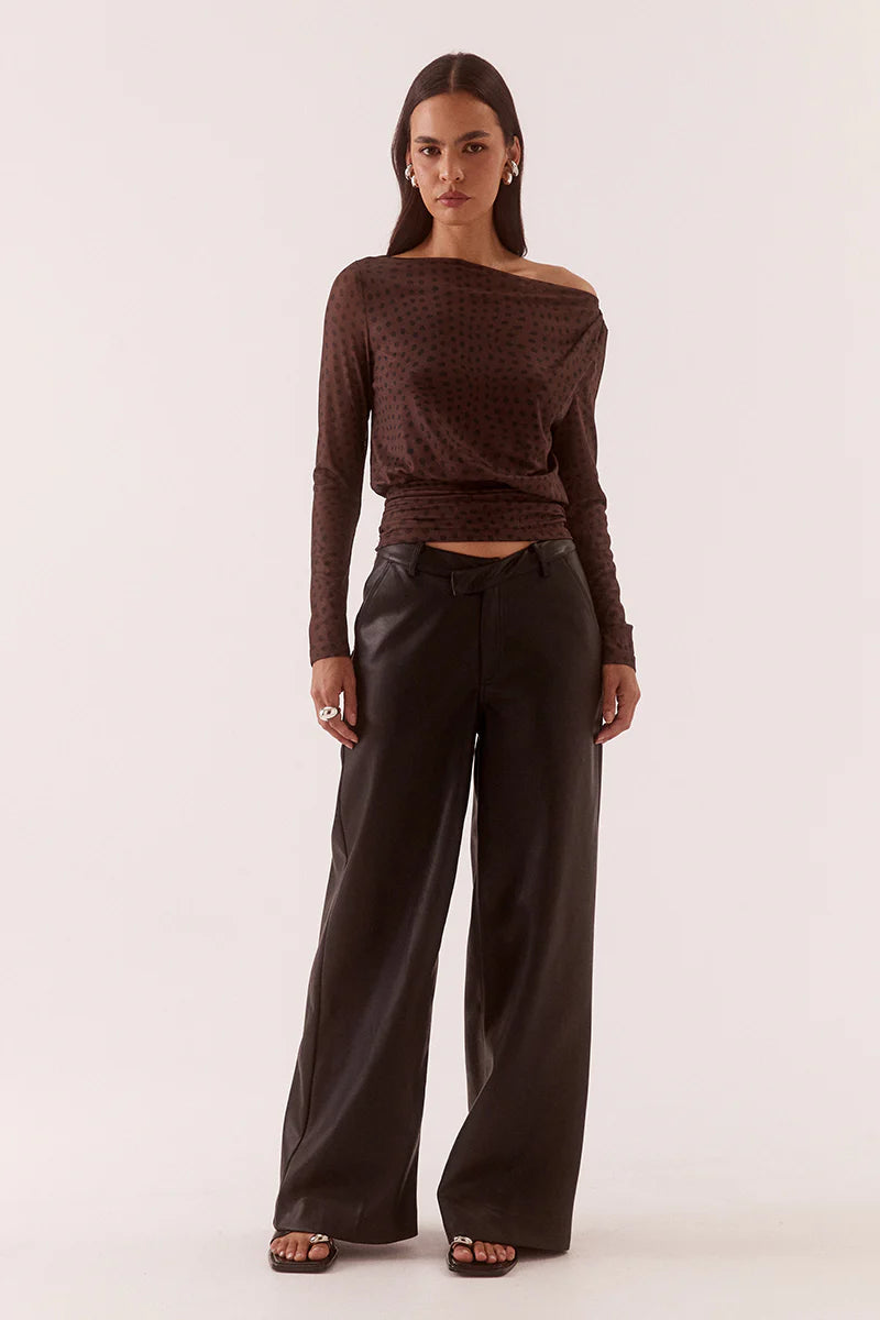 Sovere Studio Zuri Long Sleeve Top | Rum Raisin