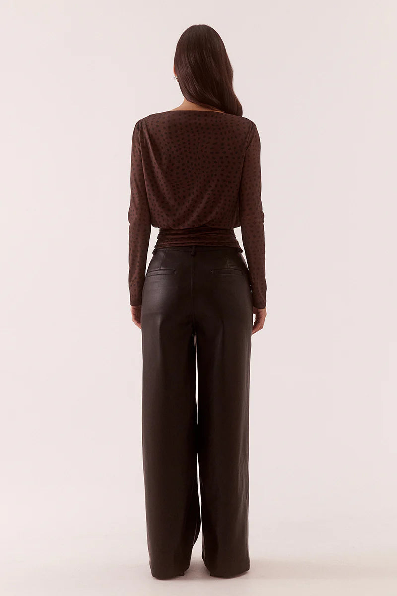Sovere Studio Zuri Long Sleeve Top | Rum Raisin