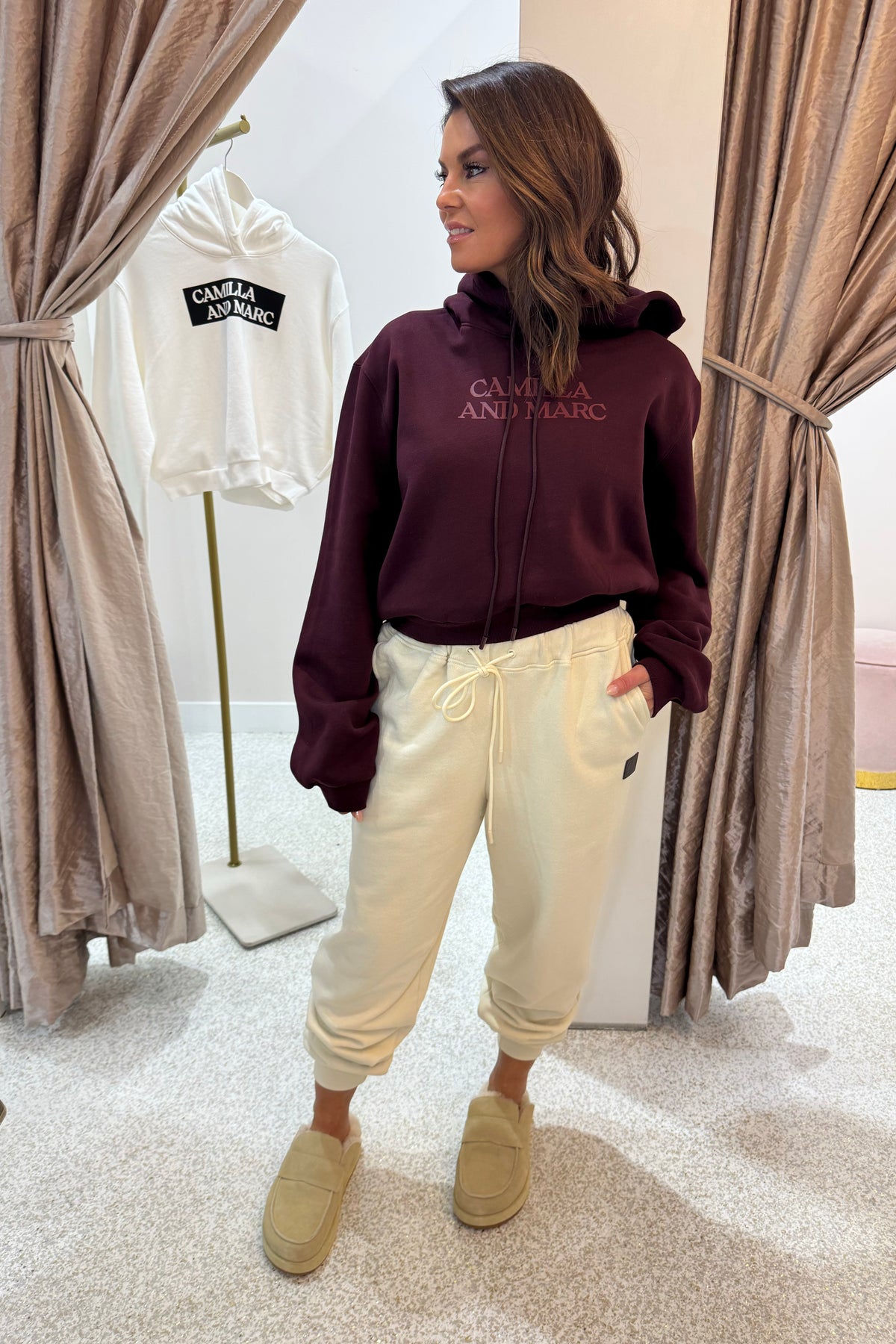 C&M Camilla & Marc Odile Gaphic Hoodie | Burgandy