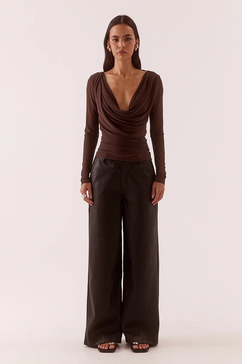 Sovere Studio Myriad Drape Top | Rum Rasin